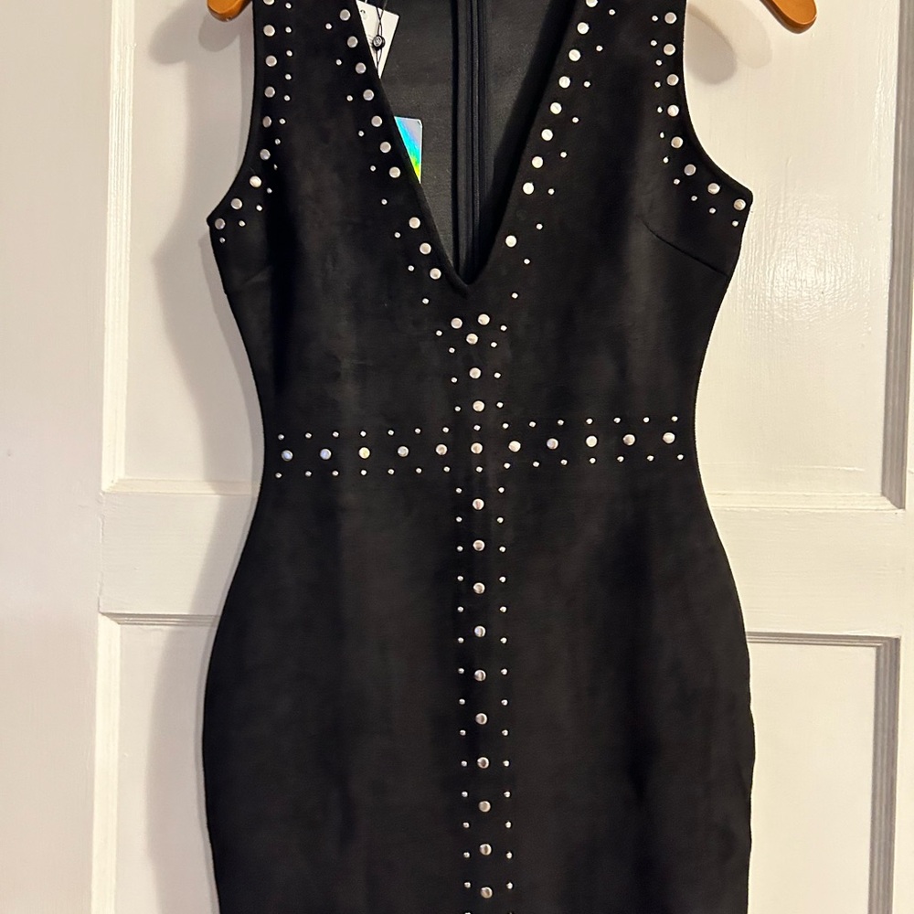 Missguided Elegant Black Studded Dress